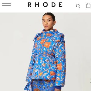 BNWT Rhode belted winter jacket with hood sz M